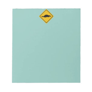 Bloc De Notas señal de la vía de platypus