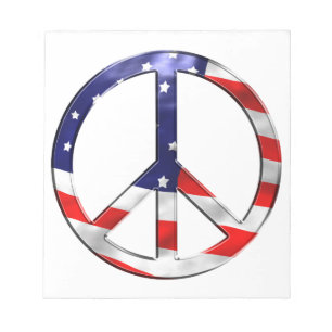 Bloc De Notas señal de paz de estados unidos