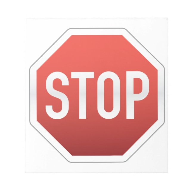 Bloc De Notas señal de STOP (Frente)