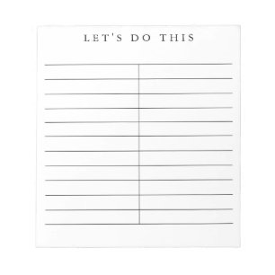 Bloc De Notas Sencillamente Motivación de notas de lista persona