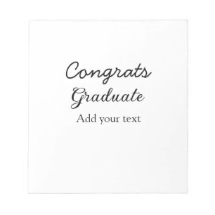 Bloc De Notas Sencillas felicitaciones mínimas graduación añadir