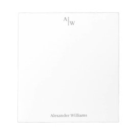 Bloc De Notas Sencillo 2 monograma escritorio profesional inicia