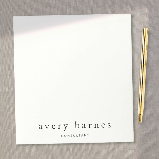 Bloc De Notas Sencillo blanco creativo profesional moderno de ne (Subido por el creador)