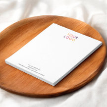 Bloc de notas sencillo de código QR de logotipo co