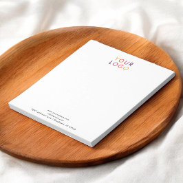 Bloc de notas sencillo de código QR de logotipo co