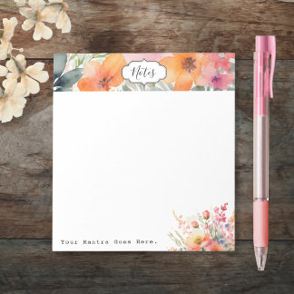 Bloc De Notas Sencillo Floral Minimalista Diario