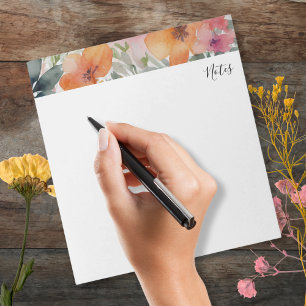 Bloc De Notas Sencillo Minimalista Floral Diario