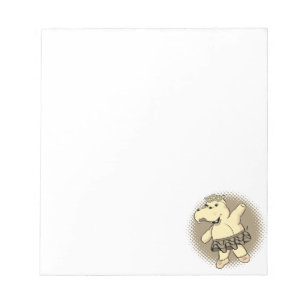 Bloc De Notas Sepia Ballerina Hippo con Tutu