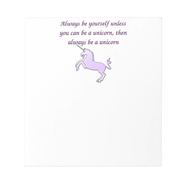 Bloc De Notas Ser siempre unicornio (Frente)