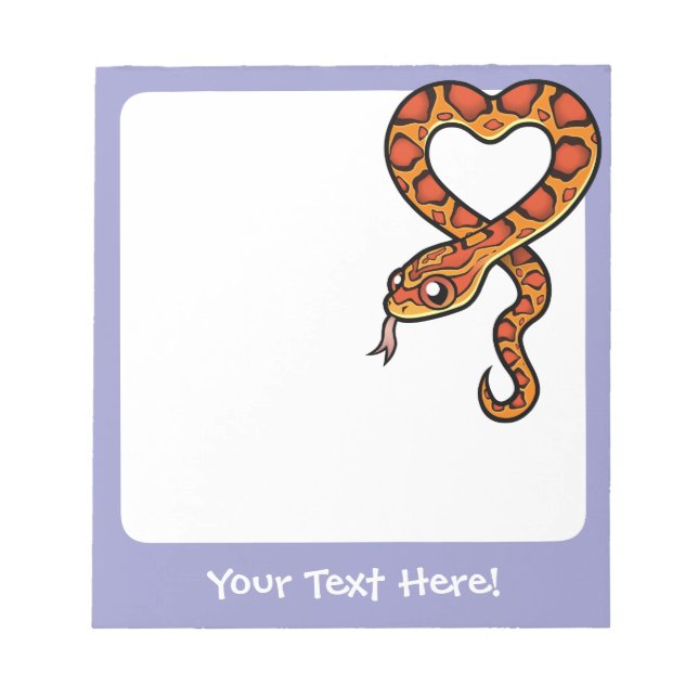 Bloc De Notas Serpiente de dibujos animados (Frente)