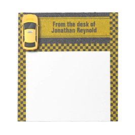 Bloc De Notas Service Business Cab Driver Yellow Taxi