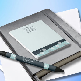 Bloc De Notas Servicios mínimos modernos de limpieza azul oscuro