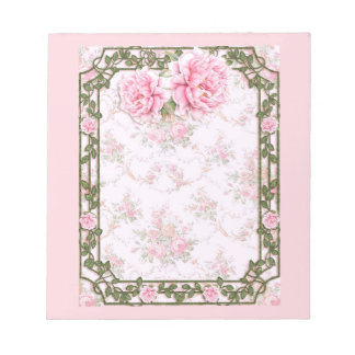 Bloc De Notas Shabby Chic Bonito Peonies
