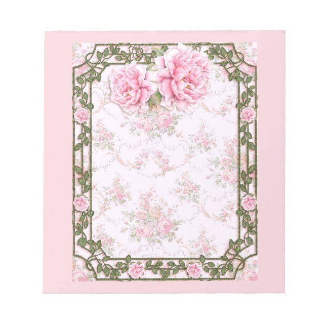 Bloc De Notas Shabby Chic Bonito Peonies (Frente)