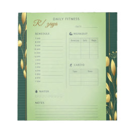 Bloc De Notas shagreen watercolor pastel daily fittness Planner 