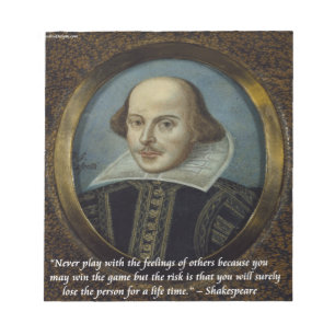 Bloc De Notas Shakespeare y su famosa cita sobre los sentimiento