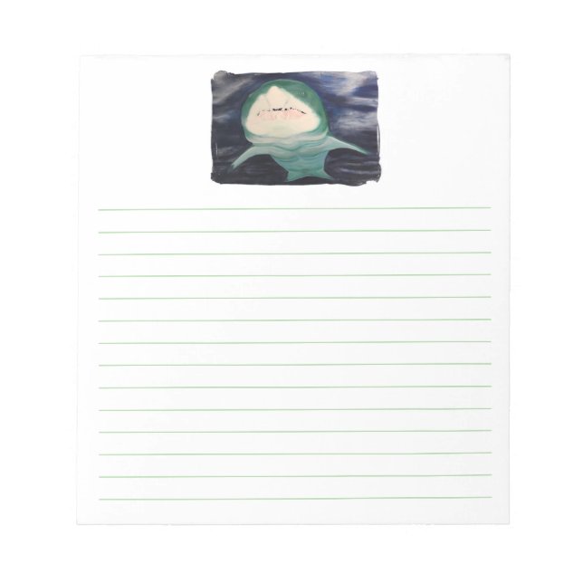 Bloc De Notas Shark Swimming, Lined Notepads (Frente)