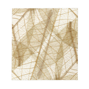 Bloc De Notas Sheer Cream Beige Lace Leaves