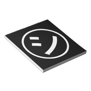 Bloc De Notas ㋛ Shi Kana Katakana Emoji sonriente / Emoticon