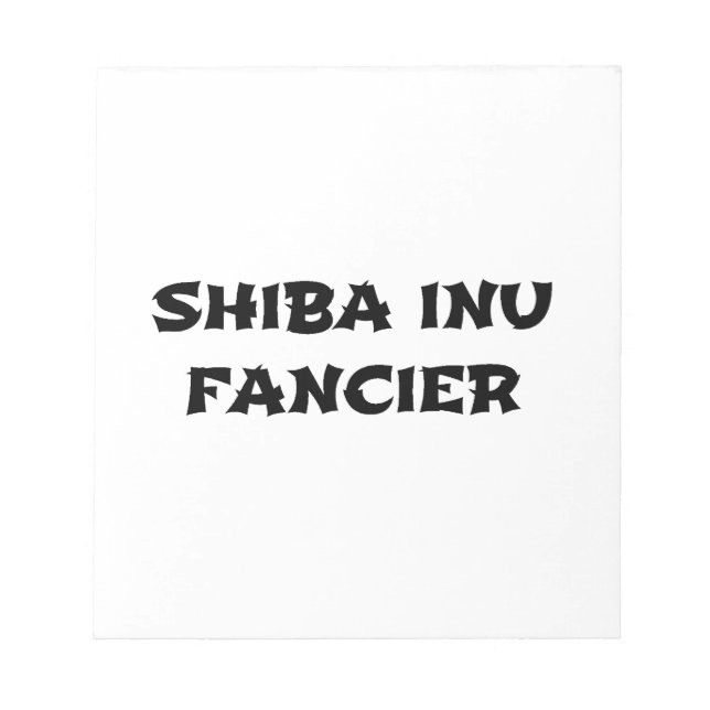 Bloc De Notas shiba inu fancier (Frente)
