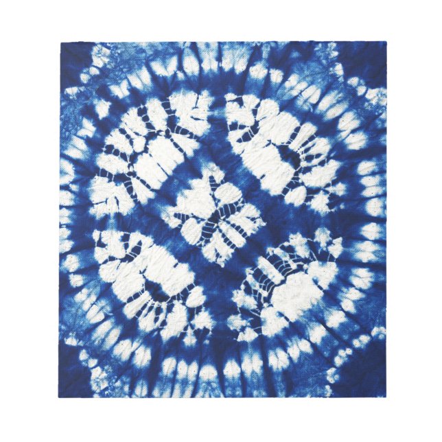 Bloc De Notas Shibori Tie Dye South Seas Indigo Batik (Frente)