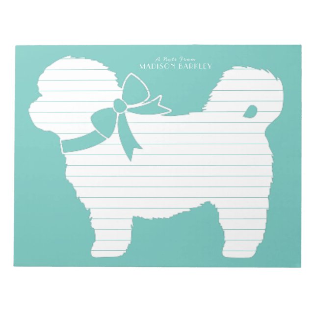 Bloc De Notas Shih Tzu Perro Cachorro Teddy Oso Corto (Frente)