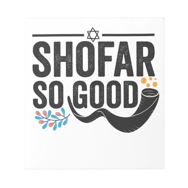 Bloc De Notas Shofar Tan buen regalo de Navidad judío Hanukkah (Frente)
