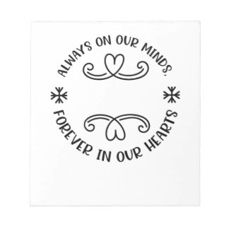 Bloc De Notas Siempre en nuestras mentes, para siempre en nuestr