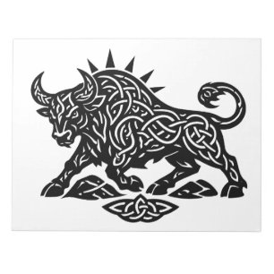 Bloc De Notas Sigilo del Toro Tauro — Tatuaje Zodiacal Terrenal