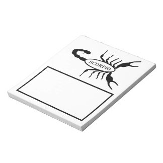 Bloc De Notas Signo de estrella de escorpión negro de Scorpion