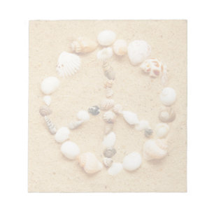 Bloc De Notas Signo de la paz minúsculo del Seashell