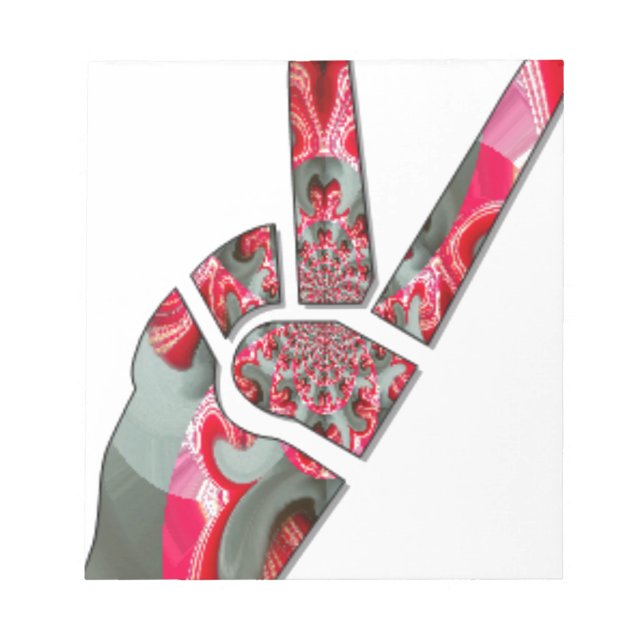 Bloc De Notas Signo de paz de mano (Frente)