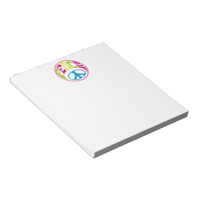 Bloc De Notas Signo de paz hippie (Lado Derecho)