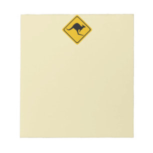 Bloc De Notas signo de ruta de kangaro