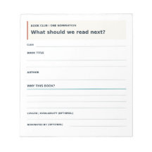 Siguiente nominación de libro para clubes de lectu