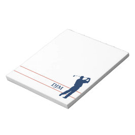 Bloc De Notas Silhouette azul de la marina monográfica