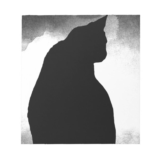 Bloc De Notas Silhouette de gato negro (Frente)