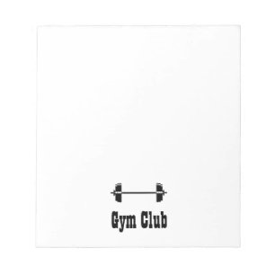 Bloc De Notas Silhouette de gimnasio Barbell