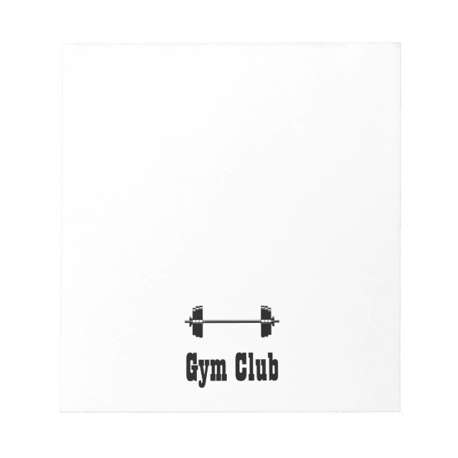 Bloc De Notas Silhouette de gimnasio Barbell (Frente)