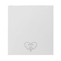 Silhouette facial elefante