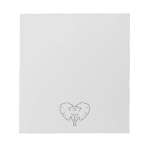 Bloc De Notas Silhouette facial elefante
