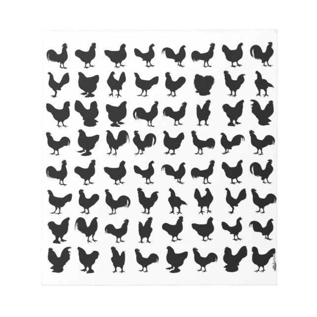 Bloc De Notas Silhouettes de pollo (Frente)