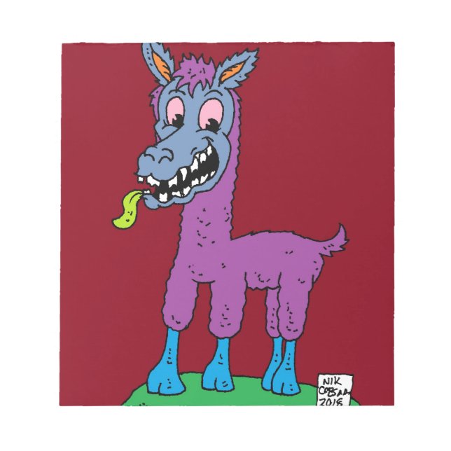 Bloc De Notas Silly llama Monster (Frente)