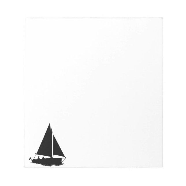 Bloc De Notas Silueta de barco de vela (Frente)
