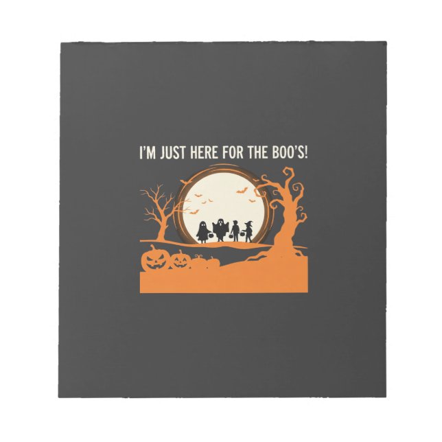 Bloc De Notas Silueta de fantasma de Halloween Boo (Frente)