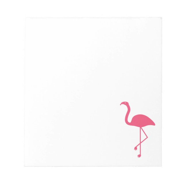 Bloc De Notas Silueta de Flamenco Rosa (Frente)