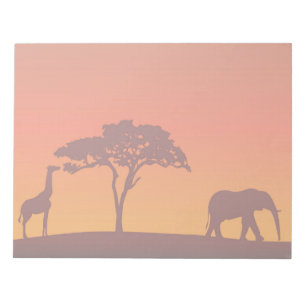 Bloc De Notas Silueta de Safari Africana - Notepad
