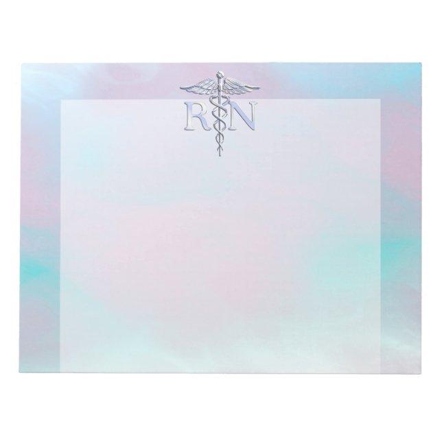 Bloc De Notas Silver Style RN Caduceus Medical Mother Pearl (Frente)