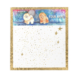 Bloc De Notas SILVERY MOON Cow perro acuarela