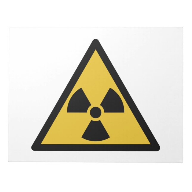Bloc De Notas Símbolo de advertencia de radiación (peligro radia (Frente)